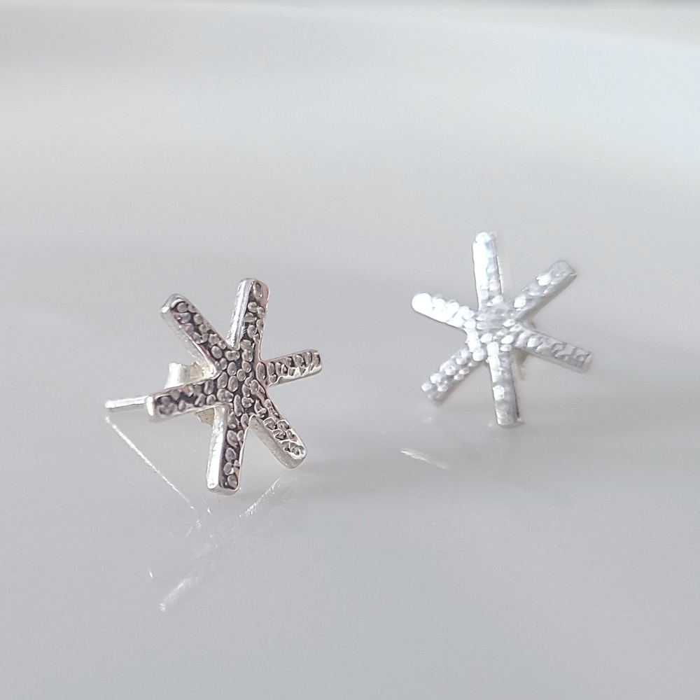 Sterling Silver Starburst Earrings